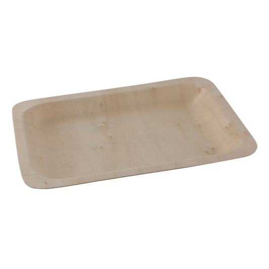 Rectangular Poplar Plate 19.5 X 14Cm - Set Of 10 Rectangular Poplar Plate 19.5 X 14Cm - Set Of 10