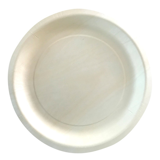 Round Poplar Plate, 23Cm - Set Of 10 Round Poplar Plate, 23Cm - Set Of 10