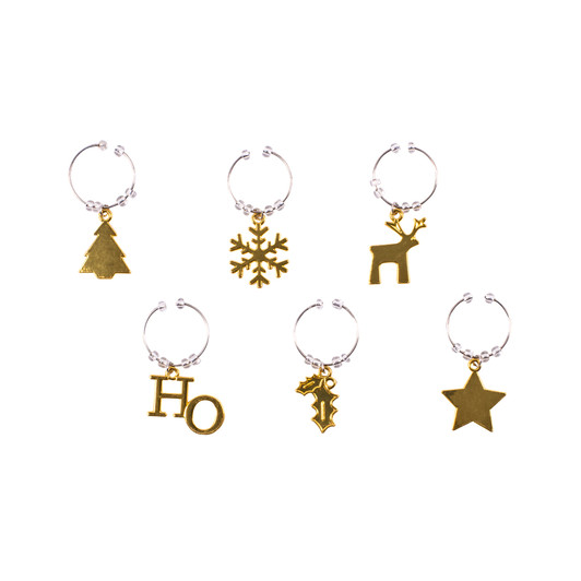 AVANTI WINE CHARMS - GOLDEN CHRISTMAS AVANTI WINE CHARMS - GOLDEN CHRISTMAS