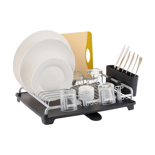 Single Tier Aluminium Dish Rack with Pot Lid/Choppoing Boarder Holder Single Tier Aluminium Dish Rack with Pot Lid/Choppoing Boarder Holder