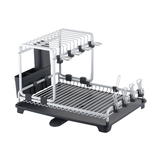 2 Tier Aluminium Dish Rack W/Glass Holder & Pot Lid/Chopping Board Holder 2 Tier Aluminium Dish Rack W/Glass Holder & Pot Lid/Chopping Board Holder