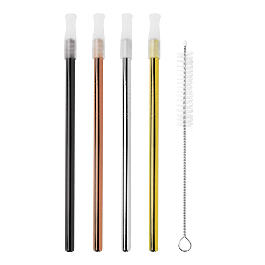 Cocktail Straws with Cleaning Brush - Set of 4 Cocktail Straws with Cleaning Brush - Set of 4