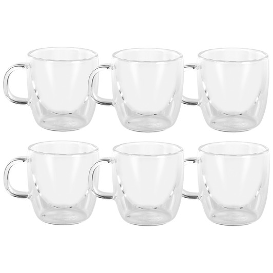 Caffe Manico Double Wall Glasses Set of 6 - 250ml