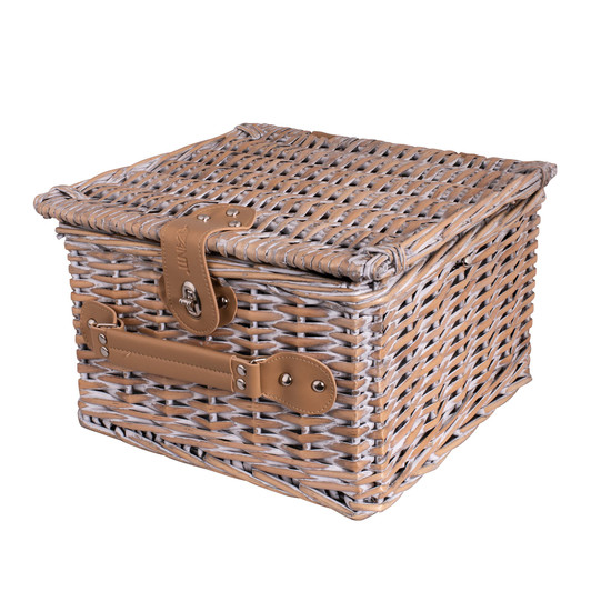 2 Person Picnic Basket 32 x 32 x 20 - Hampton Stripe Pattern Lining 2 Person Picnic Basket 32 x 32 x 20 - Hampton Stripe Pattern Lining