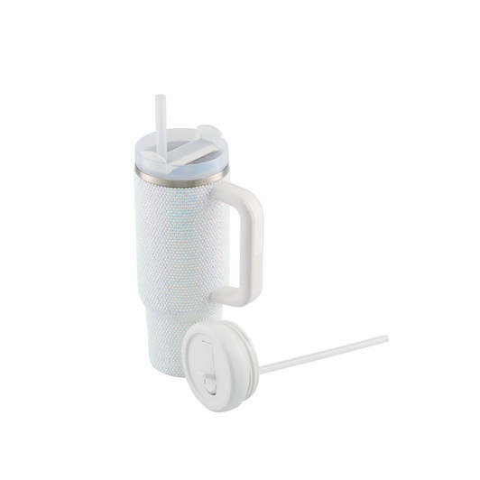 HydroQuench Insulated Tumbler with Two Lids, 1L - Luxe White HydroQuench Insulated Tumbler with Two Lids, 1L - Luxe White