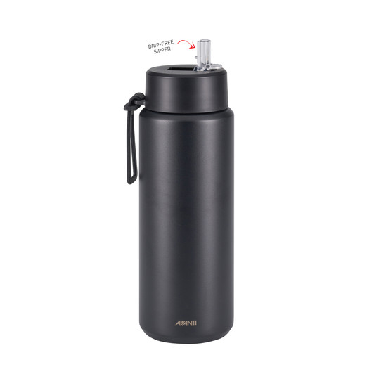 HydroUltra Vacuum Water Bottle 1l - Black