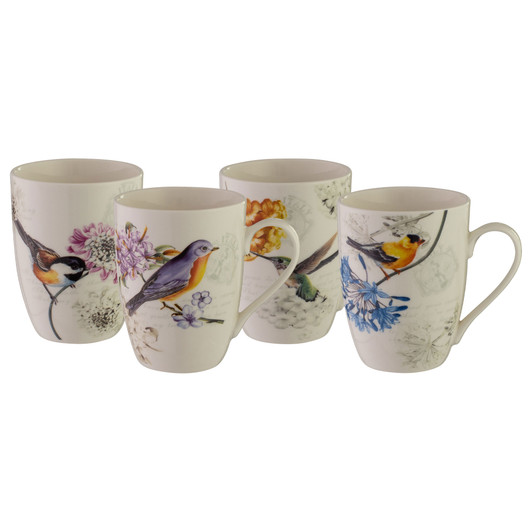 Coupe Mug 355ml, Set of 4 - Birdsong