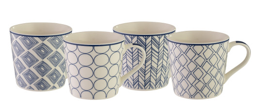 Mod Mug 400ml, Set of 4 - Contempo Mod Mug 400ml, Set of 4 - Contempo