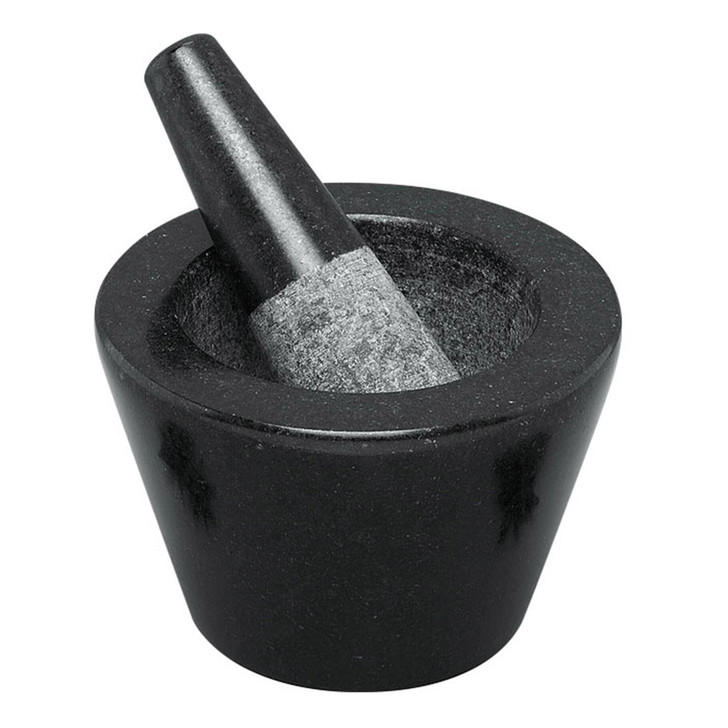 Mini Conical Mortar And Pestle - 13cm - Black