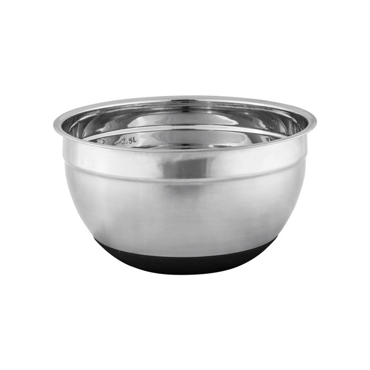 Anti-Slip Mixing Bowl - 18cm - Stainless Steel / Silicone