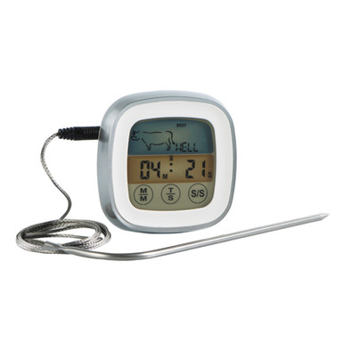 Bbq Fork With Pre-Programmed Digital Themometer - Grey - Avanti Homewares  Australia