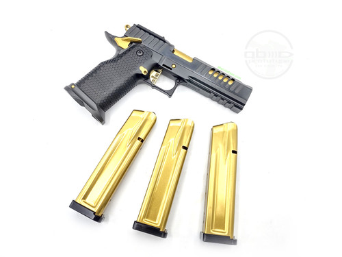 AB Prototype 1911DW Full Size Pistol, Gold Digger, Dual Ported