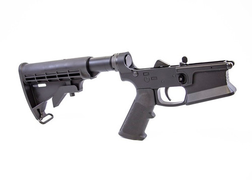 KE Arms Complete Lower Receiver, Flared, AR-15, Black