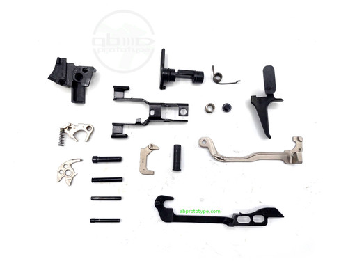 JSD Supply FCU parts, lower parts kit, Patmos Arms FCU kit, fire control unit parts, P320 lower parts kit, 320 LPK, flat trigger