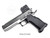 AB Prototype 1911DW Full Size Pistol, Silver Ghost, 17RD, Stainless and Black, Cheely Metal Grip, 2011 Staccato Clone, 1911 double stack