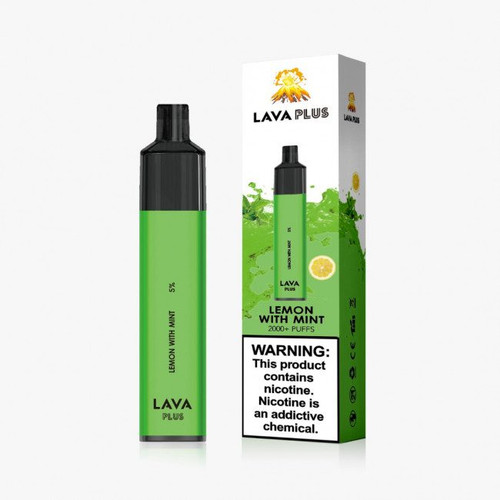 Lava Plus Disposable 2600 puffs 5% - Lemon With Mint Lava Plus Disposable 2600 puffs 5% - Lemon With Mint