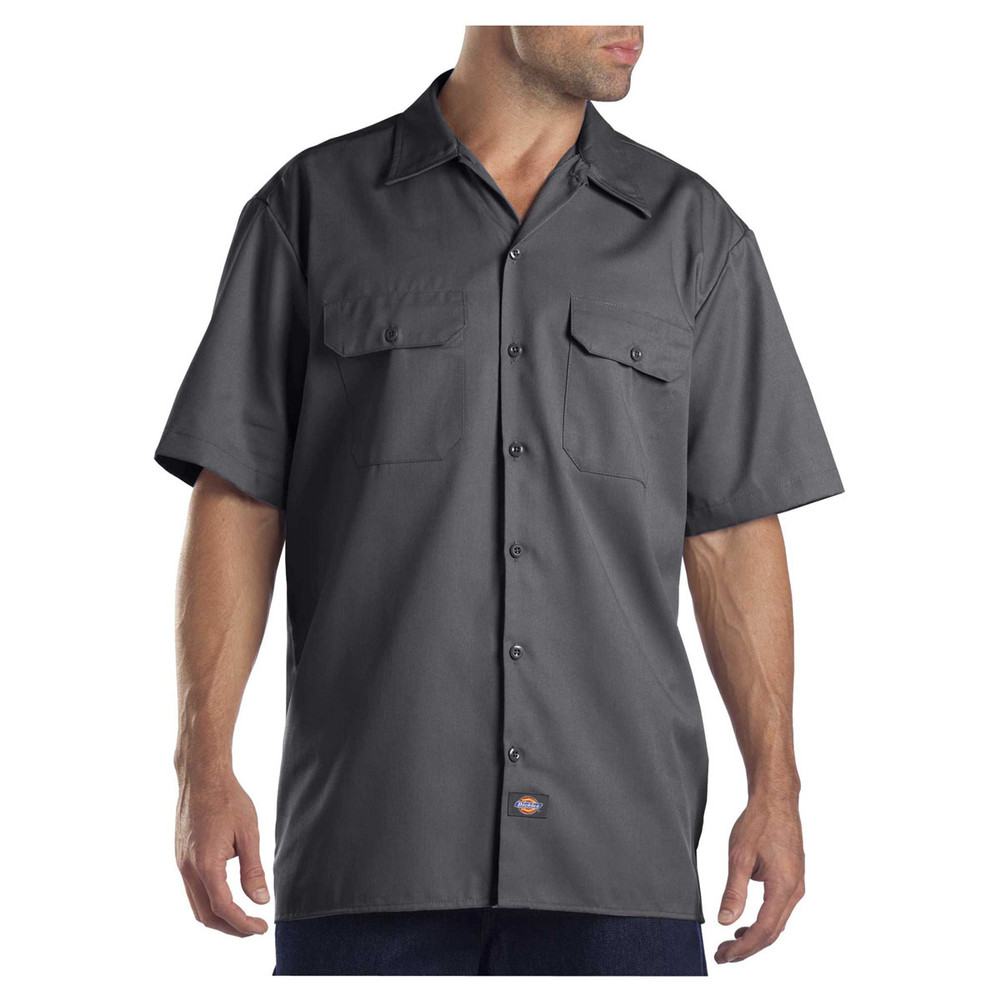 Dickies 1574 Men's SS Work Shirt - Silver, X-Large