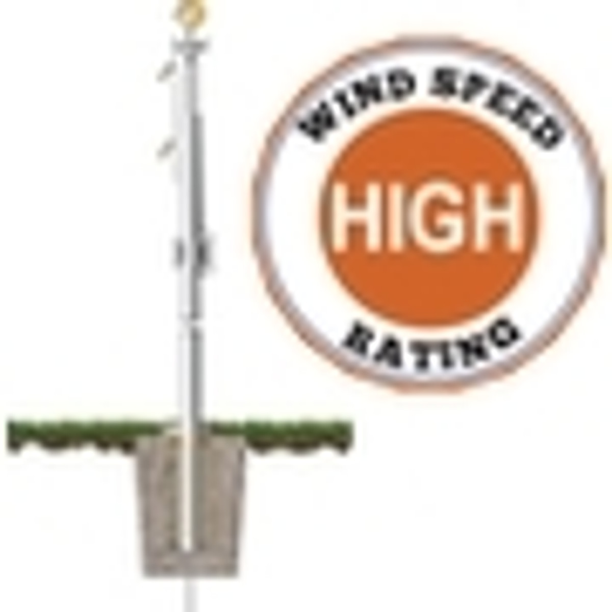 High Wind Speed Rated Flagpoles