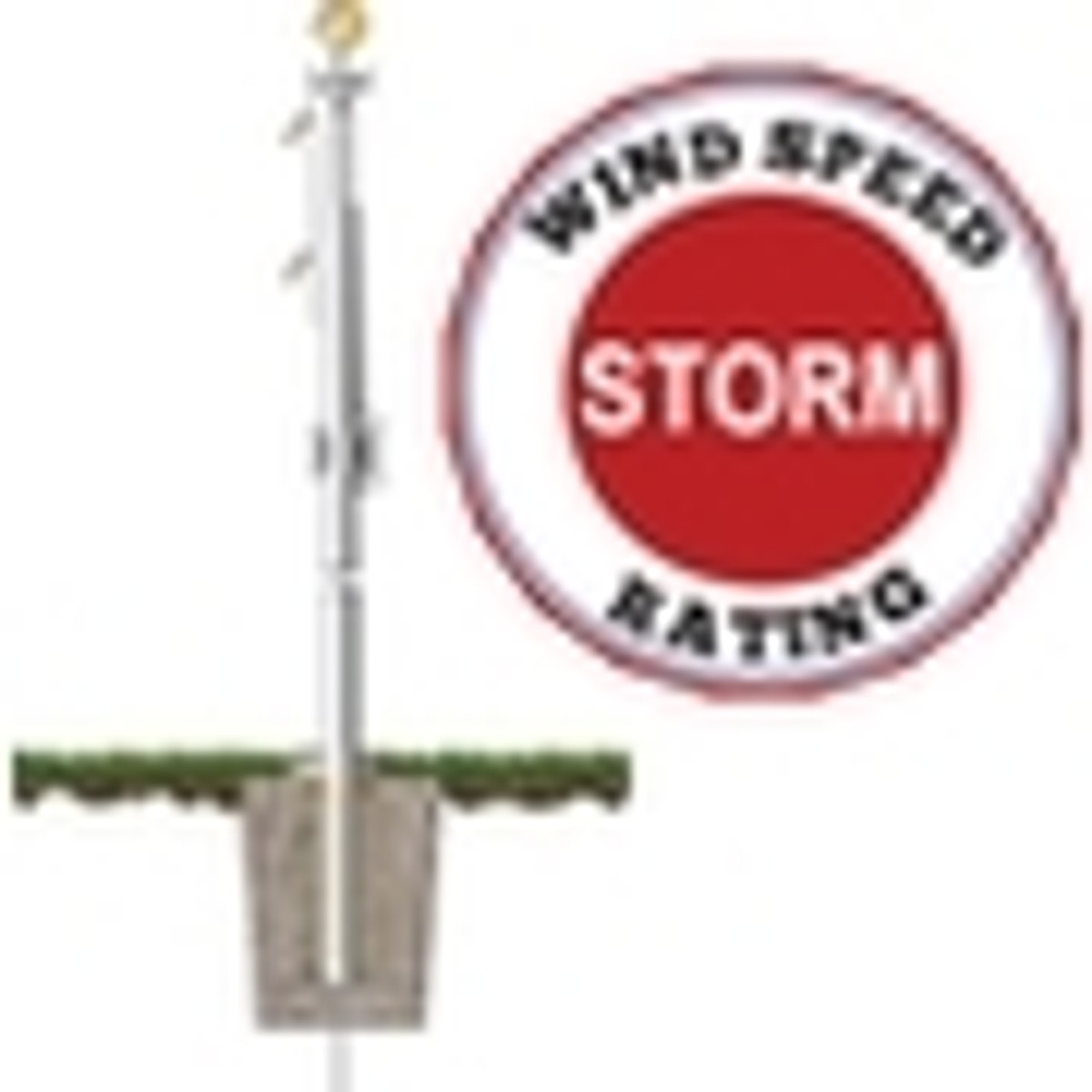 Storm Wind Speed Rated Flagpoles