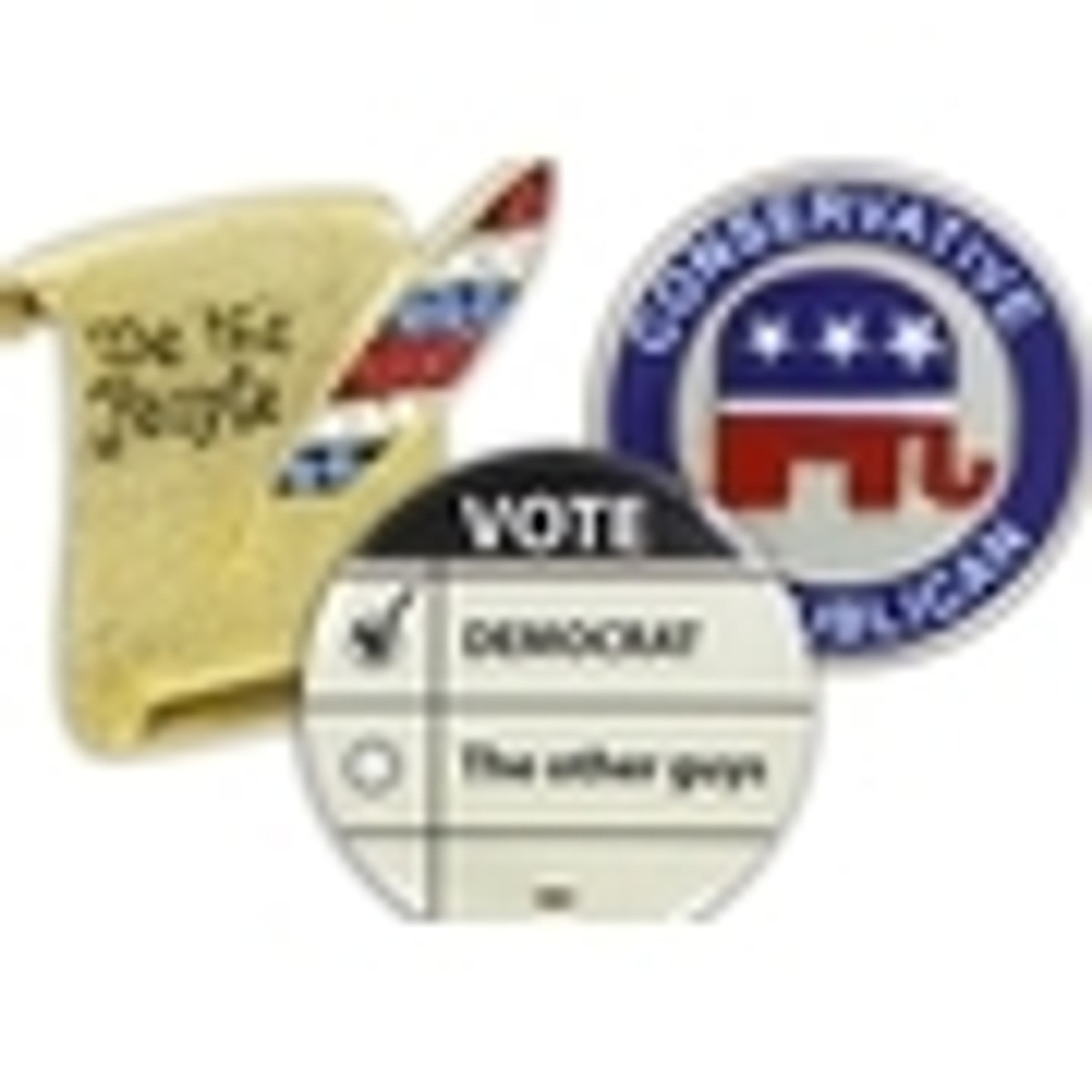 Political Lapel Pins & Buttons
