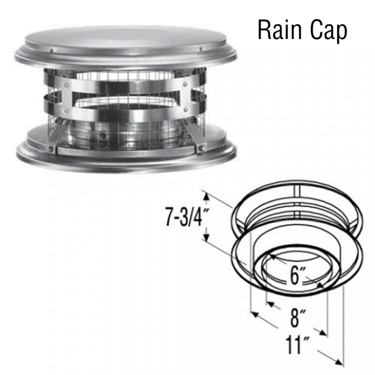 DuraTech 8 Galvalume Standard Tee with Cap 8DT-ST