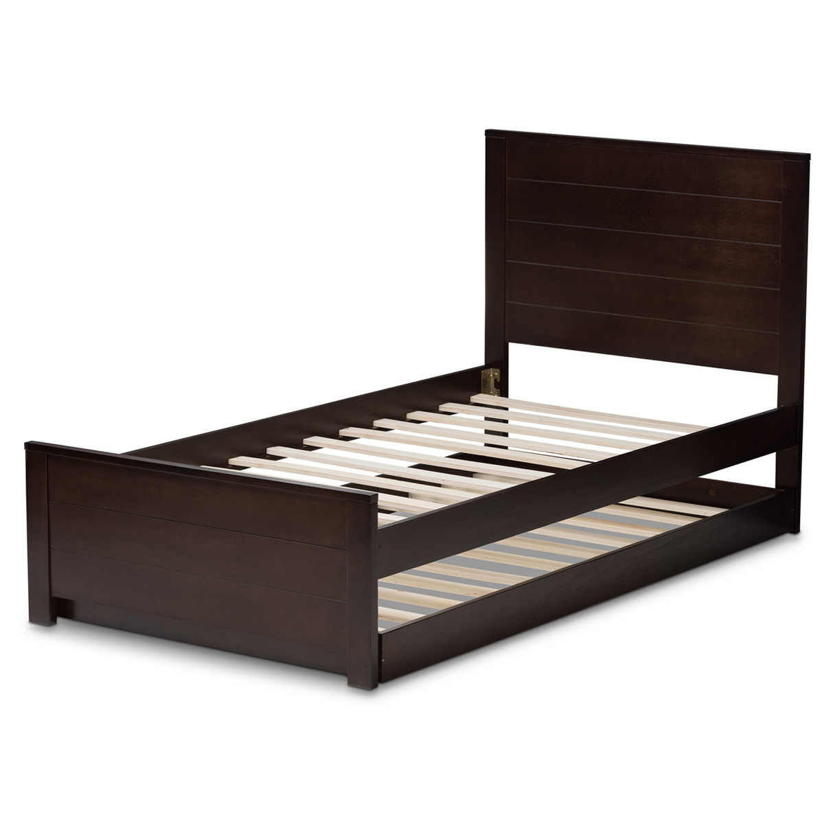 Baxton Studio Catalina Dark Brown Finished Wood Twin Platform Bed