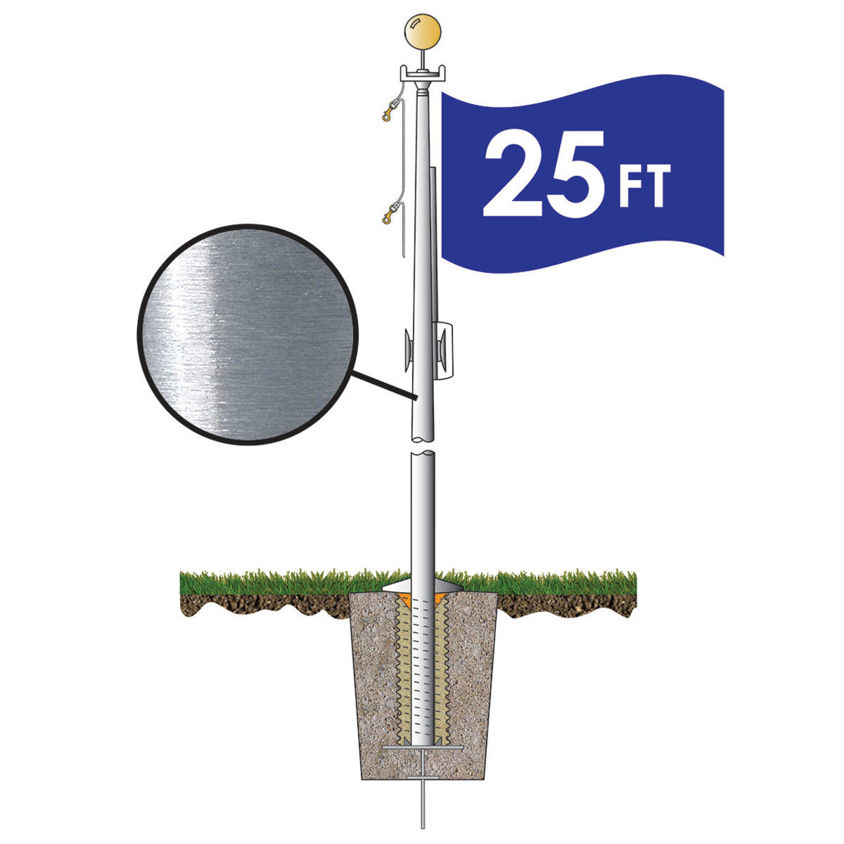 Super tough commercial telescoping deals flagpole