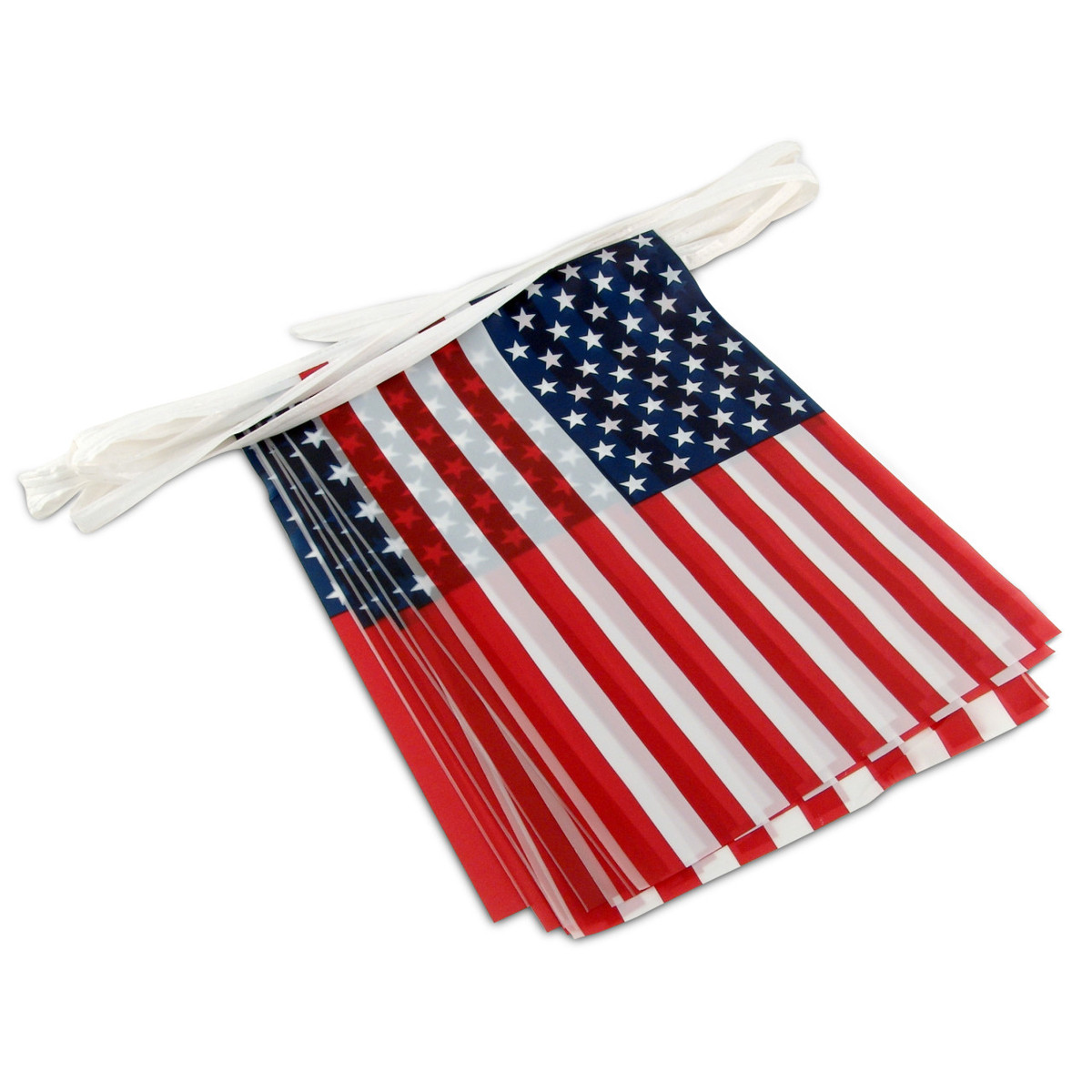 U.S. Made Blue & White Poly Pennant Strings by American Flags Express