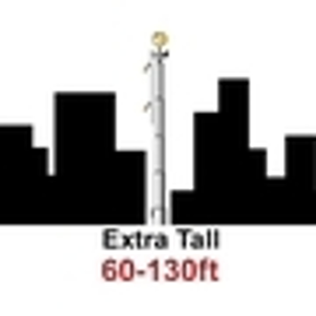 Extra Tall Commercial Flagpoles
