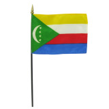 4-In. x 6-In. Comoros Stick Flag