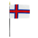 Faroe Islands 4" x 6" Stick Flag
