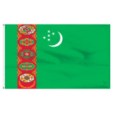 6-Ft. x 10-Ft. Turkmenistan Nylon Flag