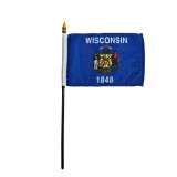 Wisconsin flag 4 x 6 inch