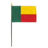 Benin 4in x 6in Stick Flag