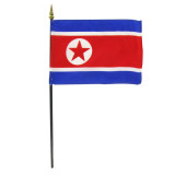 North Korea 4in x 6in Flag