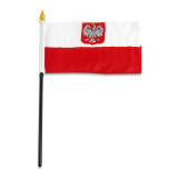 Poland State Flag and Civil Ensign 4in x 6in Flag