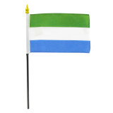 Sierra Leone 4in x 6in Stick Flag