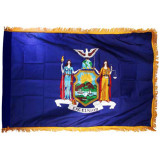 New York Flag 4 x 6 Feet Nylon-Indoor: Add Pole Hem and Fringe