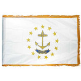 Rhode Island flag 4 x 6 feet nylon-Indoor: Add Pole Hem and Fringe