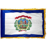 West Virginia Flag 4 x 6 Feet Nylon Flag-Indoor: Add Pole Hem & Fringe