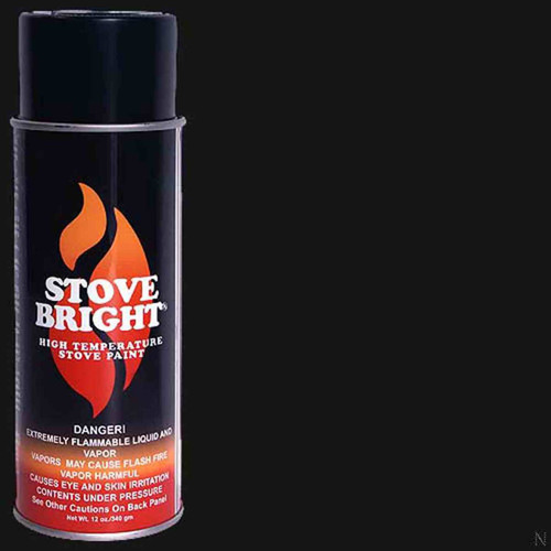 Stove Bright High Temp Paint - Satin Black Paint