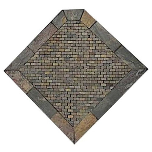 Western Flagstone 48 x 48 Single Cut Corner Hearth Pad