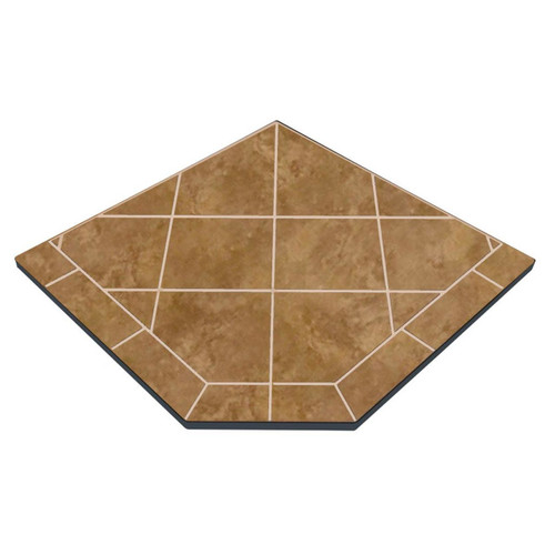 Bianco Brown 40 x 40 Single Cut Corner Hearth Pad