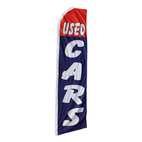 Used Cars Swooper Flag - Red & Blue