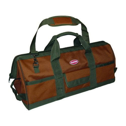 Bucket Boss Gatemouth16 Brown and Green Polyester 16-in Zippered Tool Bag  in the Tool Bags department at