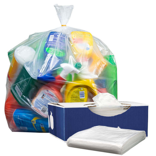 Plasticplace Recycling Bags,1.2 mil, 40-45 gal, Blue, 100 per Case