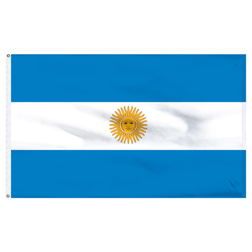 Argentina 2ft x 3ft Nylon Flag with Seal