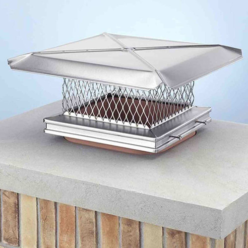 12'' x 12'' Gelco Stainless Steel Chimney Cap - 3-4'' Mesh