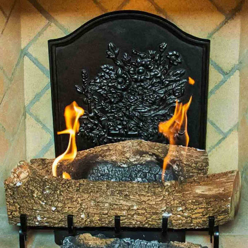 Bouquet Fireback reflects Heat from the Fire Forward into the Room