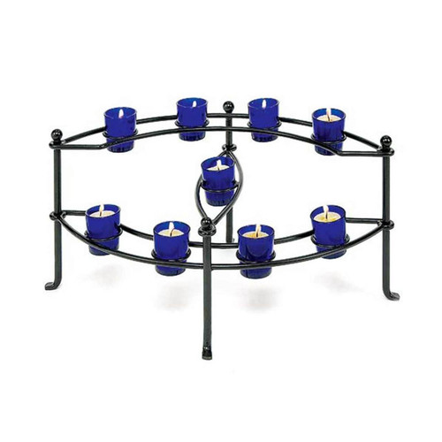 Cobalt Votive Fireplace Candelabra